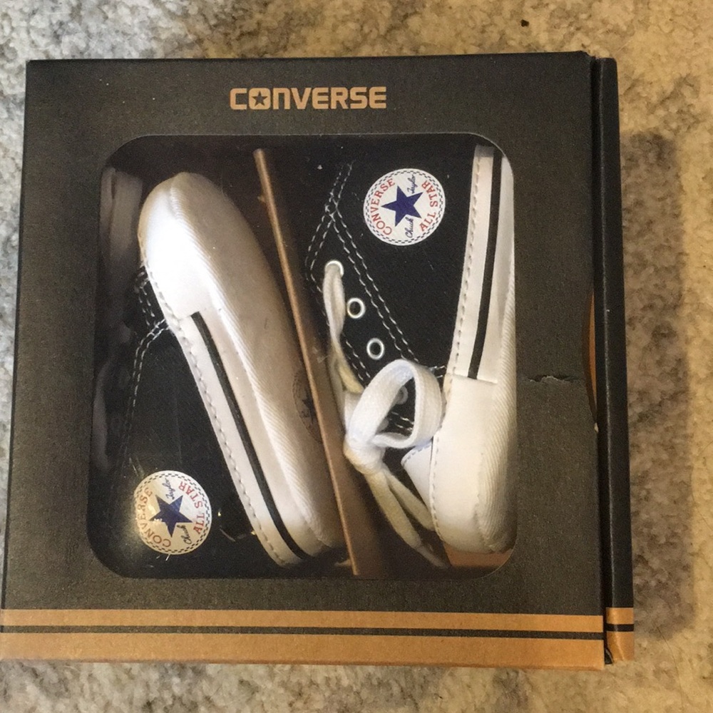 Brand new in box, size 1 baby Converse